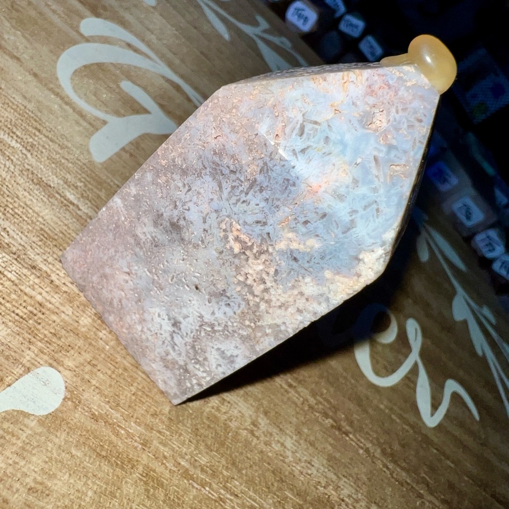 Sugar Pink Amethyst Crystal Tower (T52)